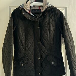 Barbour Millfire Diamond Quilted Black Utility Jacket
